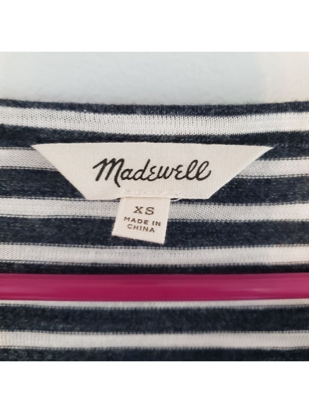 Madewell Navy/White Stripe Tee - Picture 5 of 5